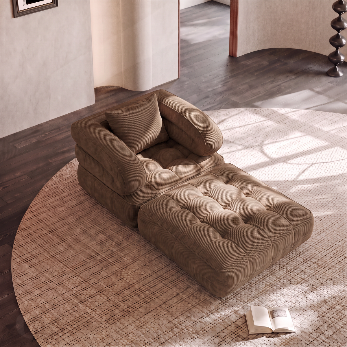 Mova — Bezramowy fotel modułowy 90 cm