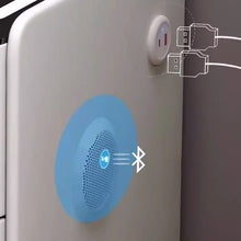 Nachttisch Nexo mit kabelloser Ladefunktion, Bluetooth-Lautsprecher, LED-Beleuchtung und Fingerabdrucksperre