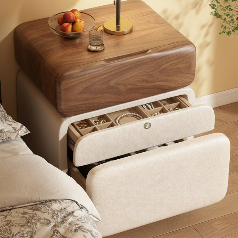 Szafka Nocna CubeWood Z Blokadą Na Odcisk Palca