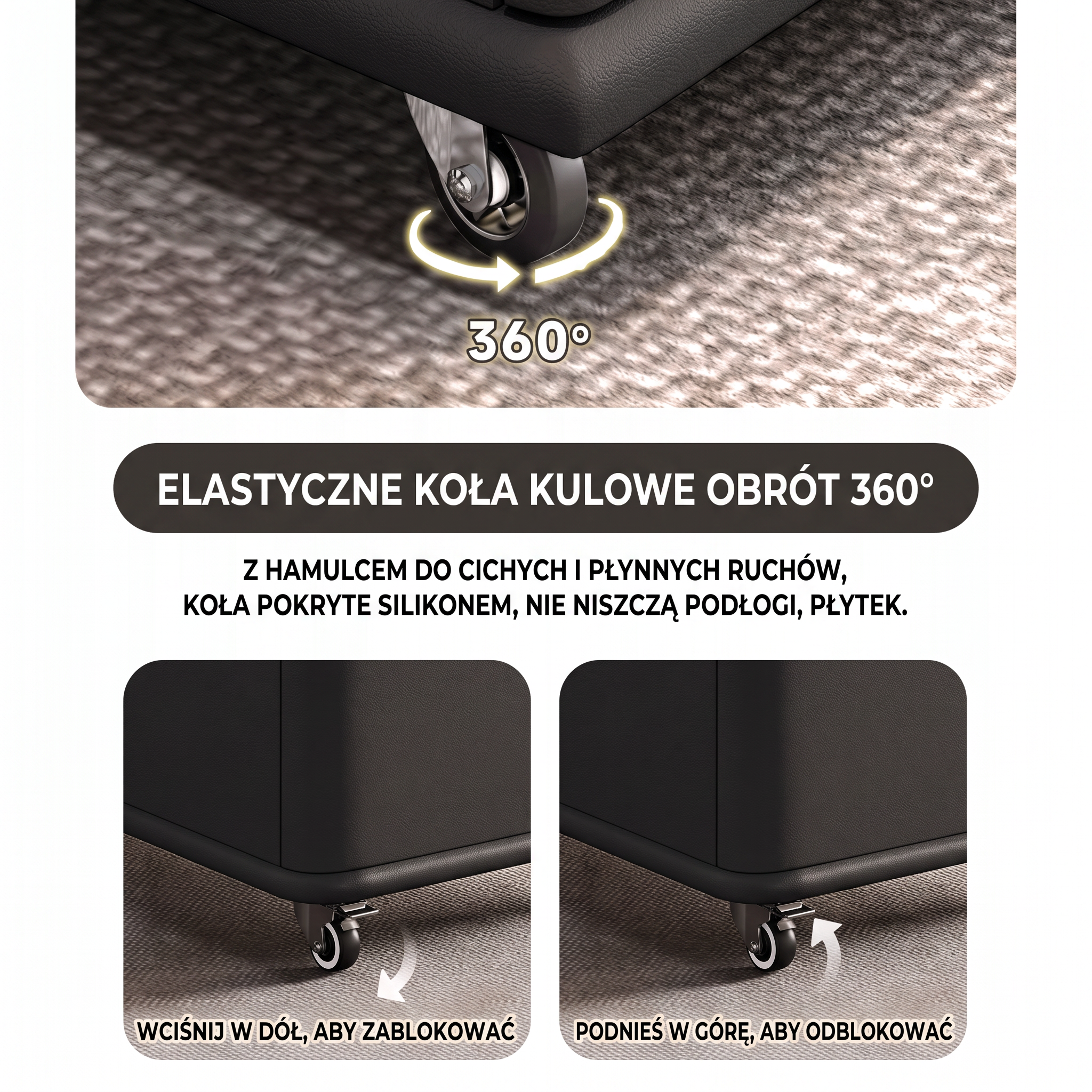 Smart stolik boczny na kółkach Movira
