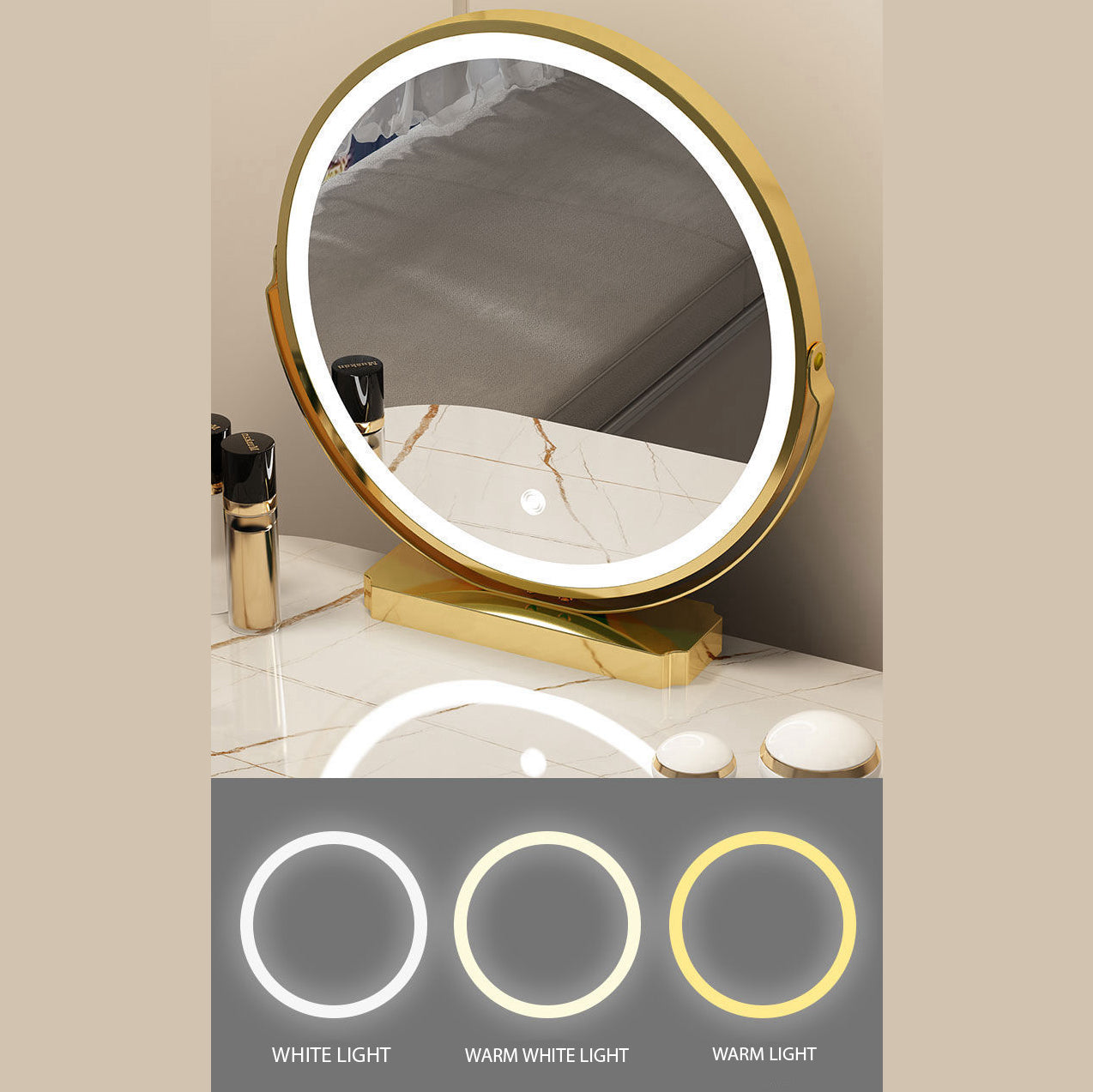 Toaletka Premium z lustrem LED – elegancja, która porządkuje codzienność