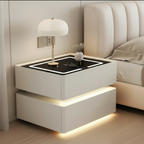 Szafka Nocna Lumo Z Ładowaniem Bezprzewodowym, Głośnikiem Bluetooth, Podświetleniem LED I Blokadą PIN