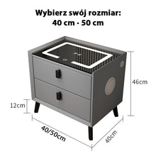 Szafka Nocna Nexo Z Ładowaniem Bezprzewodowym, Głośnikiem Bluetooth, Podświetleniem LED I Blokadą Na Odcisk Palca