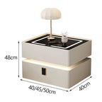 Szafka Nocna Lumo Z Ładowaniem Bezprzewodowym, Głośnikiem Bluetooth, Podświetleniem LED I Blokadą PIN