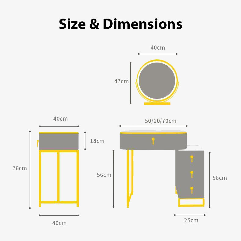 Toaletka Premium z lustrem LED – elegancja, która porządkuje codzienność