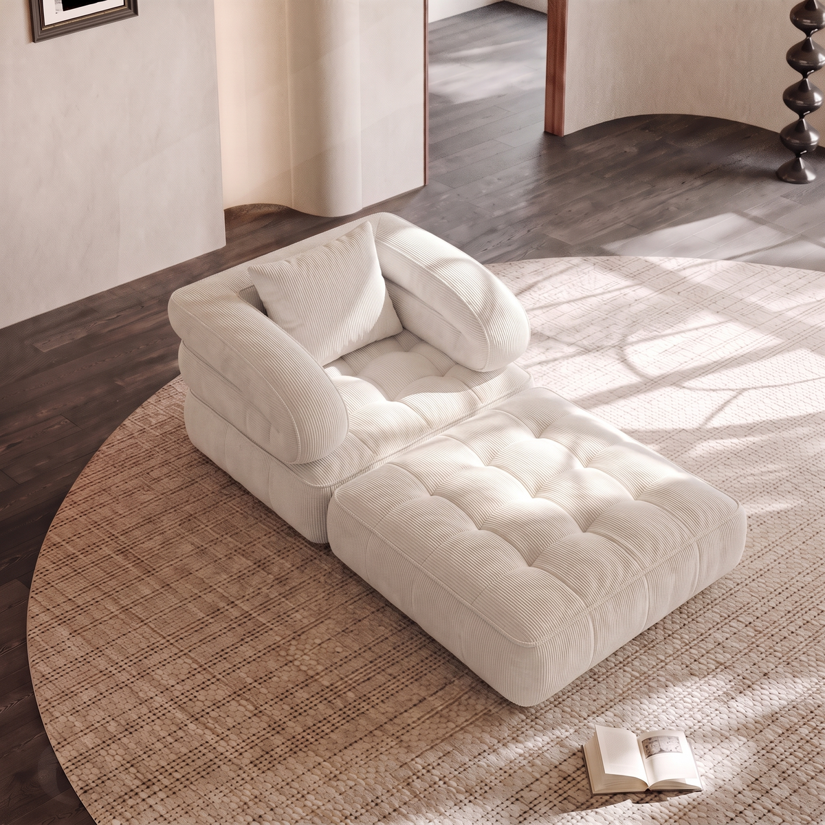 Mova — Bezramowy fotel modułowy 90 cm