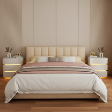3-Line Nightstand with LED Lighting