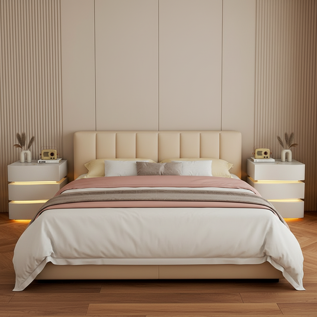 Szafka Nocna 2-Line Z Oświetleniem LED