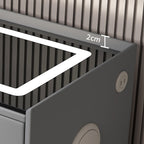 Szafka Nocna Nexo Z Ładowaniem Bezprzewodowym, Głośnikiem Bluetooth, Podświetleniem LED I Blokadą Na Odcisk Palca