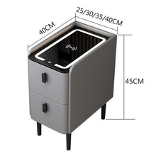 Nachttisch Nexo mit kabelloser Ladefunktion, Bluetooth-Lautsprecher, LED-Beleuchtung und Fingerabdrucksperre