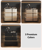 Szafka Nocna Soft Quad Z Ładowaniem Bezprzewodowym, Głośnikiem Bluetooth, Podświetleniem LED I Blokadą PIN