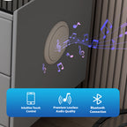 Szafka Nocna Nexo Z Ładowaniem Bezprzewodowym, Głośnikiem Bluetooth, Podświetleniem LED I Blokadą Na Odcisk Palca