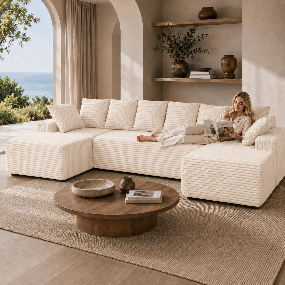 Vasto — Bezramowa sofa modułowa XL 350 cm