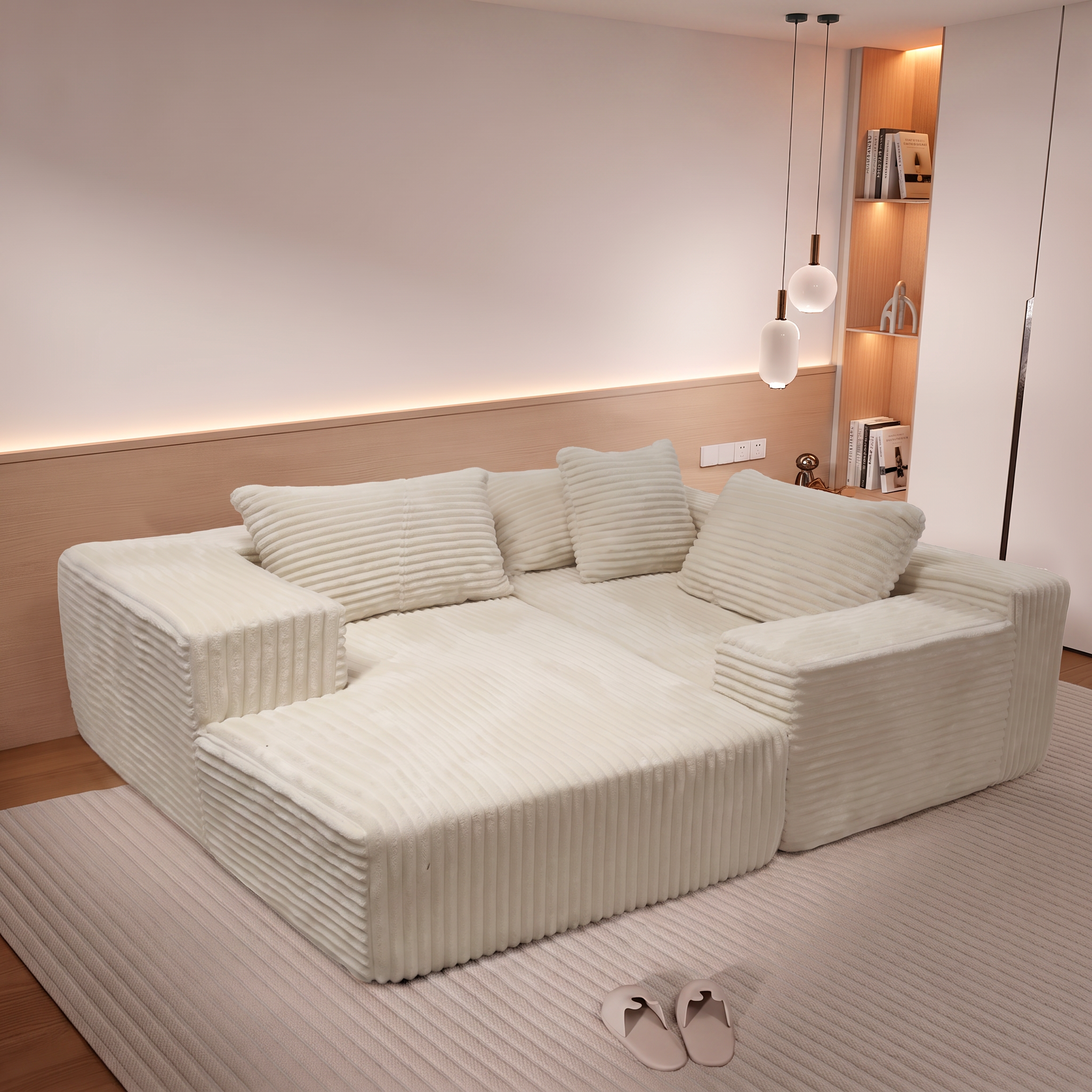 Maro — Bezramowa sofa modułowa z pianki 270 cm
