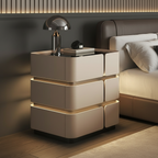 Szafka Nocna Soft Quad Z Ładowaniem Bezprzewodowym, Głośnikiem Bluetooth, Podświetleniem LED I Blokadą PIN