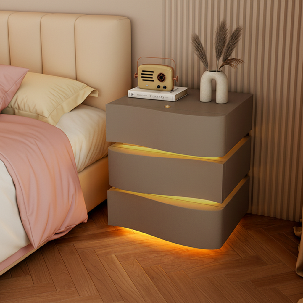 Szafka Nocna 2-Line Z Oświetleniem LED