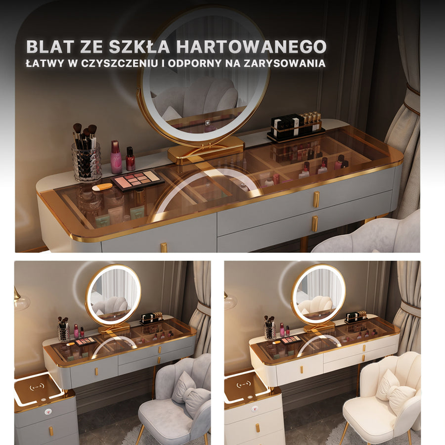 Przezroczysty blat na kosmetyki