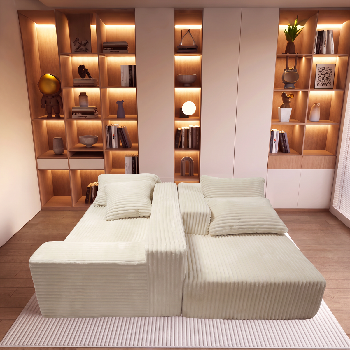 Maro — Bezramowa sofa modułowa z pianki 270 cm