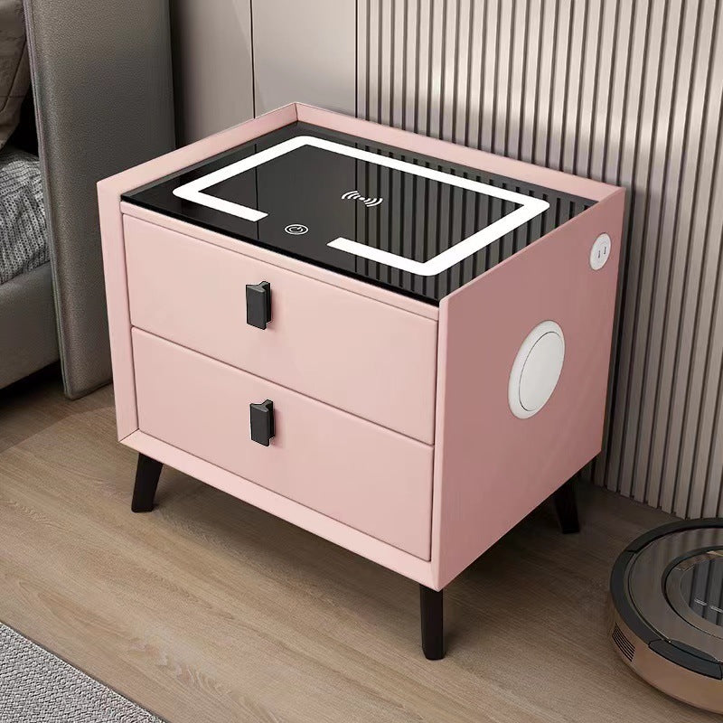 Szafka Nocna Nexo Z Ładowaniem Bezprzewodowym, Głośnikiem Bluetooth, Podświetleniem LED I Blokadą Na Odcisk Palca