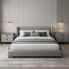 Szafka Nocna Nexo Z Ładowaniem Bezprzewodowym, Głośnikiem Bluetooth, Podświetleniem LED I Blokadą Na Odcisk Palca