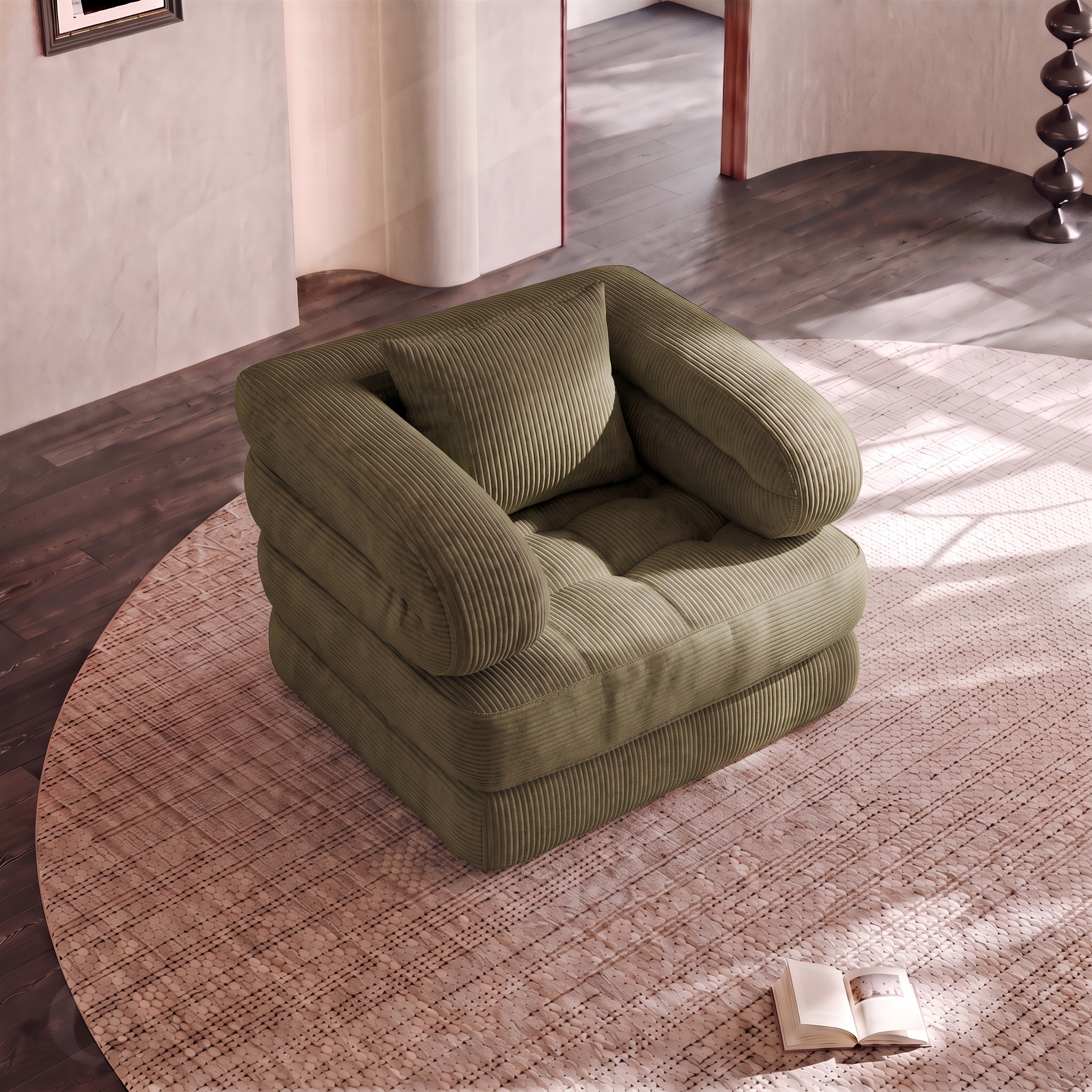 Mova — Bezramowy fotel modułowy 90 cm