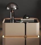 Szafka Nocna Soft Quad Z Ładowaniem Bezprzewodowym, Głośnikiem Bluetooth, Podświetleniem LED I Blokadą PIN