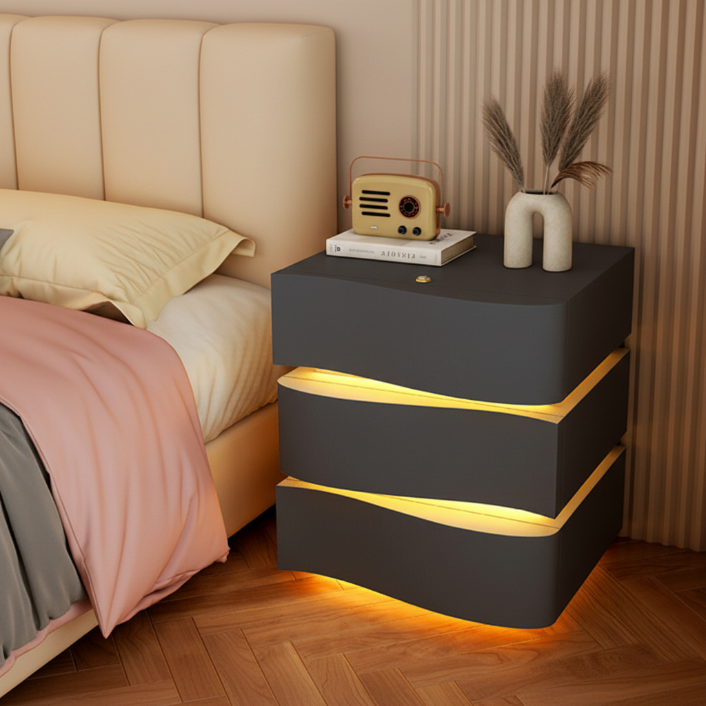 Szafka Nocna 2-Line Z Oświetleniem LED
