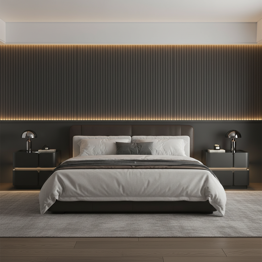 Szafka Nocna Soft Quad Z Ładowaniem Bezprzewodowym, Głośnikiem Bluetooth, Podświetleniem LED I Blokadą PIN