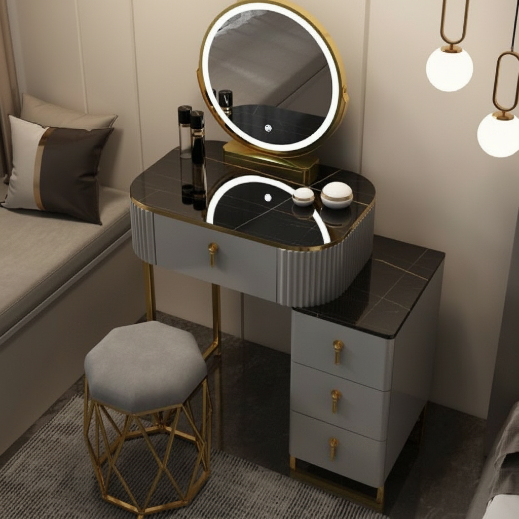 Toaletka Premium z lustrem LED – elegancja, która porządkuje codzienność