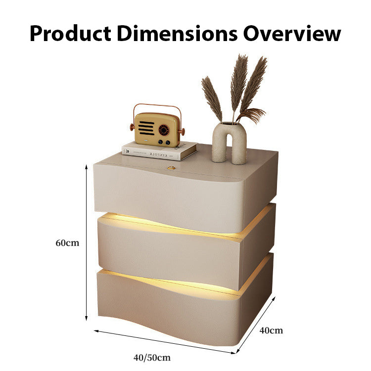 Szafka Nocna 2-Line Z Oświetleniem LED