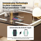 Szafka Nocna Velora Z Ładowaniem Bezprzewodowym, Głośnikiem Bluetooth, Podświetleniem LED I Blokadą Na Odcisk Palca