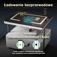 Szafka Nocna Nexor Z Ładowaniem Bezprzewodowym, Podświetleniem LED I Blokadą Na Odcisk Palca