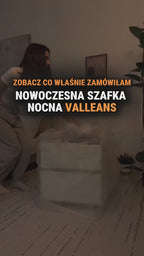 Szafka Nocna Lumo Z Ładowaniem Bezprzewodowym, Głośnikiem Bluetooth, Podświetleniem LED I Blokadą PIN